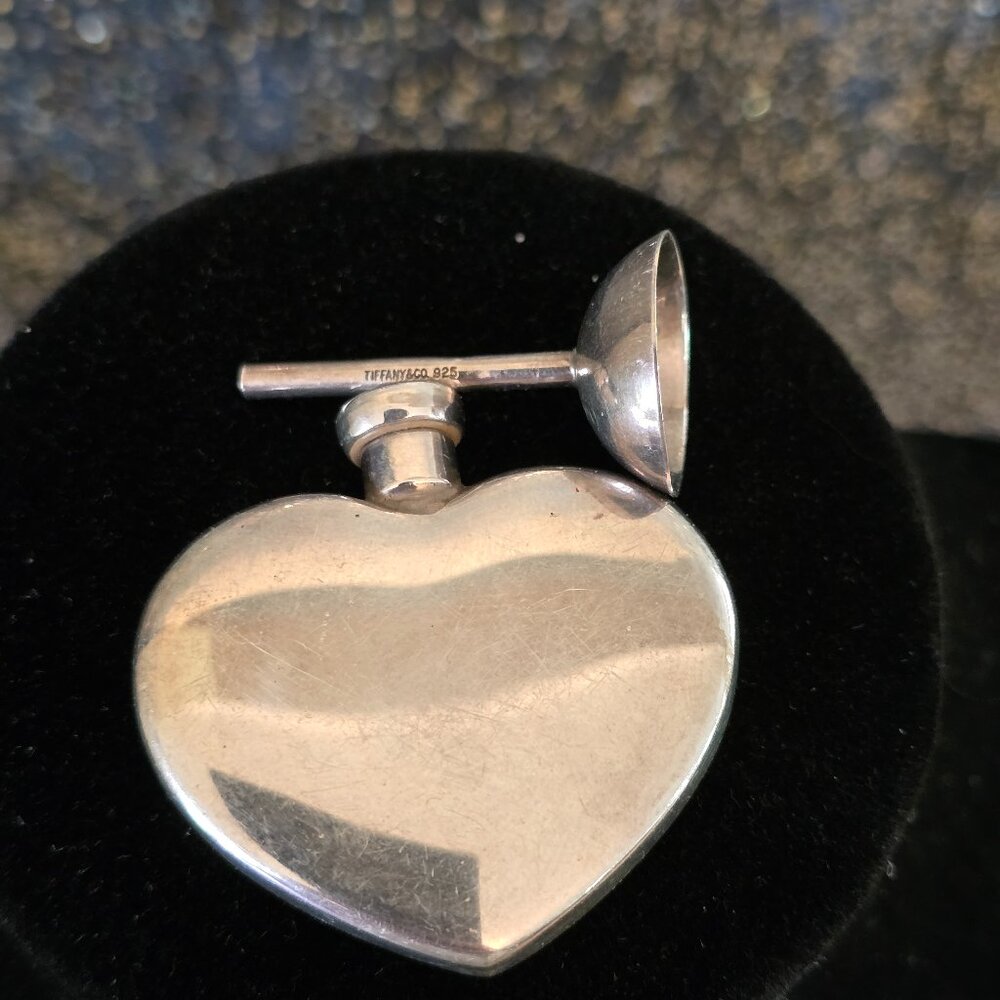 TIFFANY & CO silver heart Parfume  flask